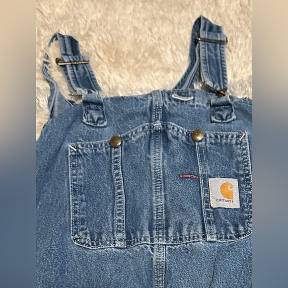 Carhartt Men's Blue Denim Overalls Size 48x30 EUC - Picture 2 of 5